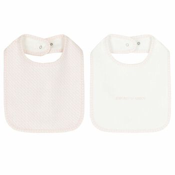 Ivory & Pink Logo Bibs ( 2-Pack )