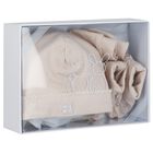 Beige Hat & Booties Baby Gift Set, 4, hi-res