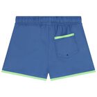 Boys Blue Polo Bear Swim Shorts, 1, hi-res