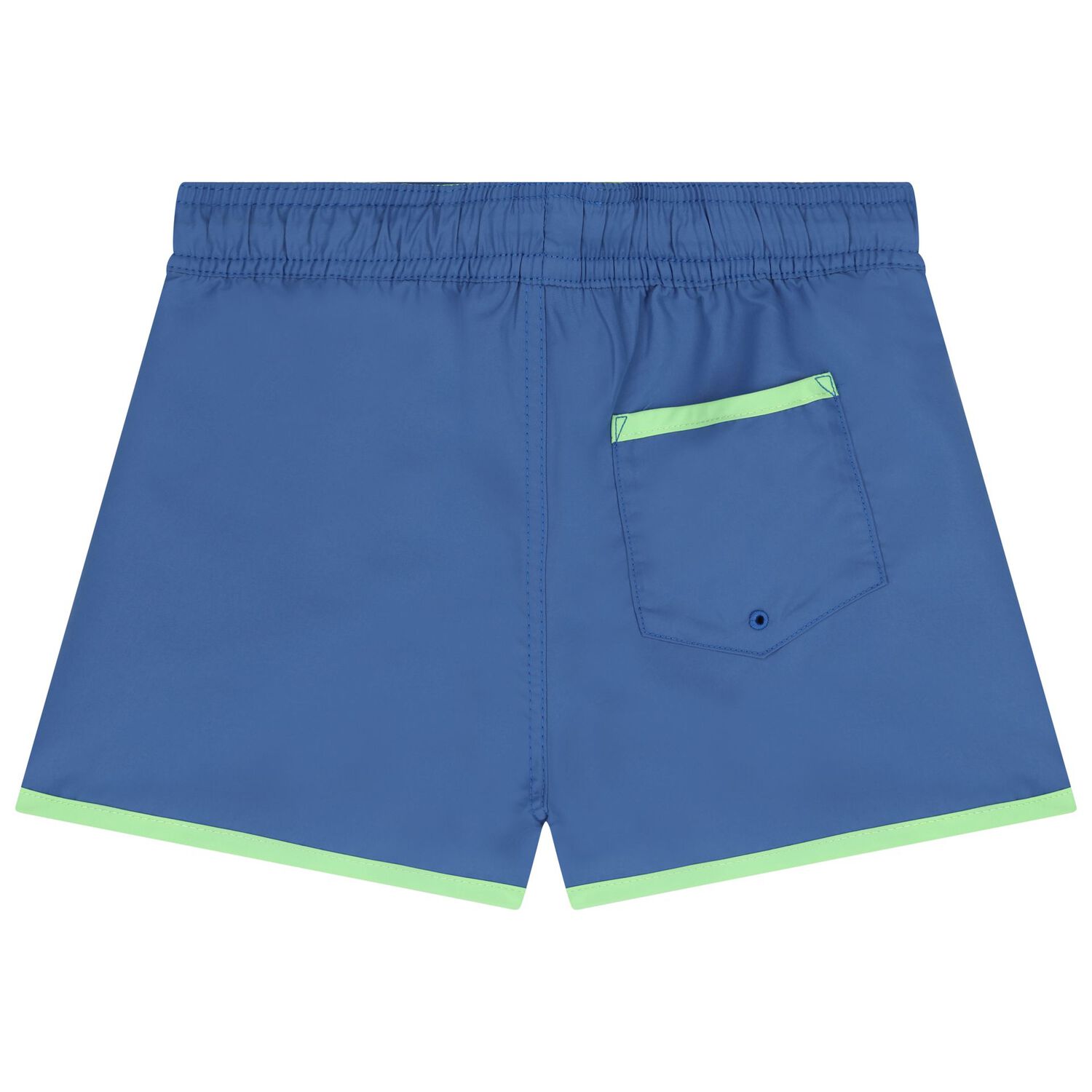 Boys Blue Polo Bear Swim Shorts, 1, hi-res