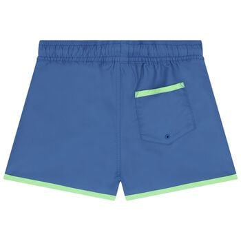 Boys Blue Polo Bear Swim Shorts