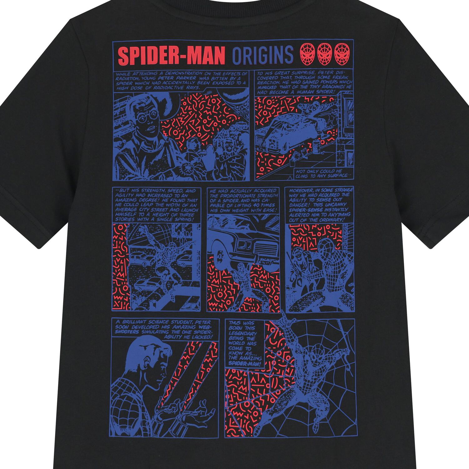 Boys Black Marvel T-Shirt, 1, hi-res