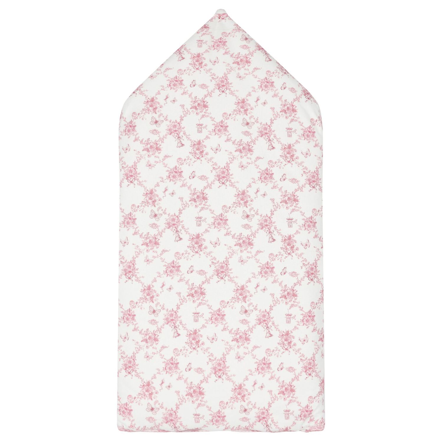 Baby Girls White & Pink Floral & Butterflies Nest, 1, hi-res image number null