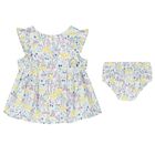 Baby Girls Pink & Yellow Floral Dress Set, 1, hi-res