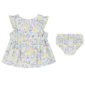 Baby Girls Pink & Yellow Floral Dress Set, 1 Baby Girls Pink & Yellow Floral Dress Set