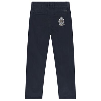 Boys Navy Blue Cotton Trousers