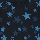 Younger Boys Navy Stars Long Sleeve Top, 1, hi-res