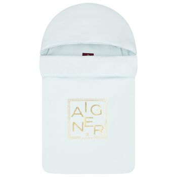 Baby Boys Blue & Gold Logo Nest