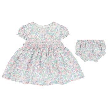 Baby Girls Multi-Colored Floral Dress Set