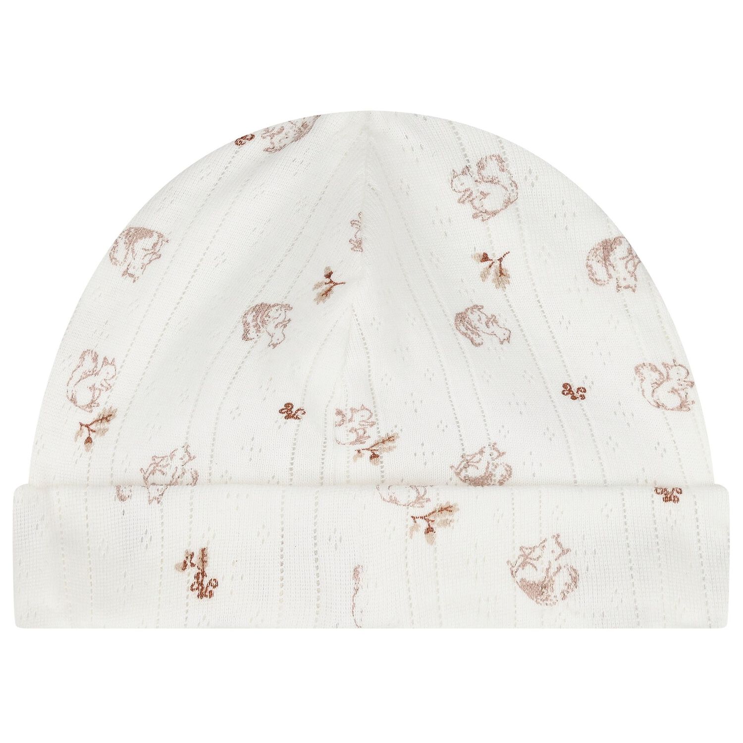 Ivory & Beige Squirrel Baby Hat, 2, hi-res