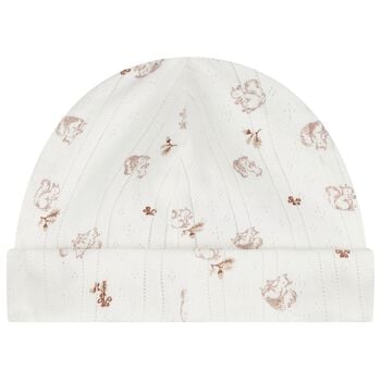 Ivory & Beige Squirrel Baby Hat