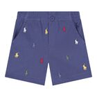 Baby Boys Green & Blue Logo Shorts Set, 1, hi-res