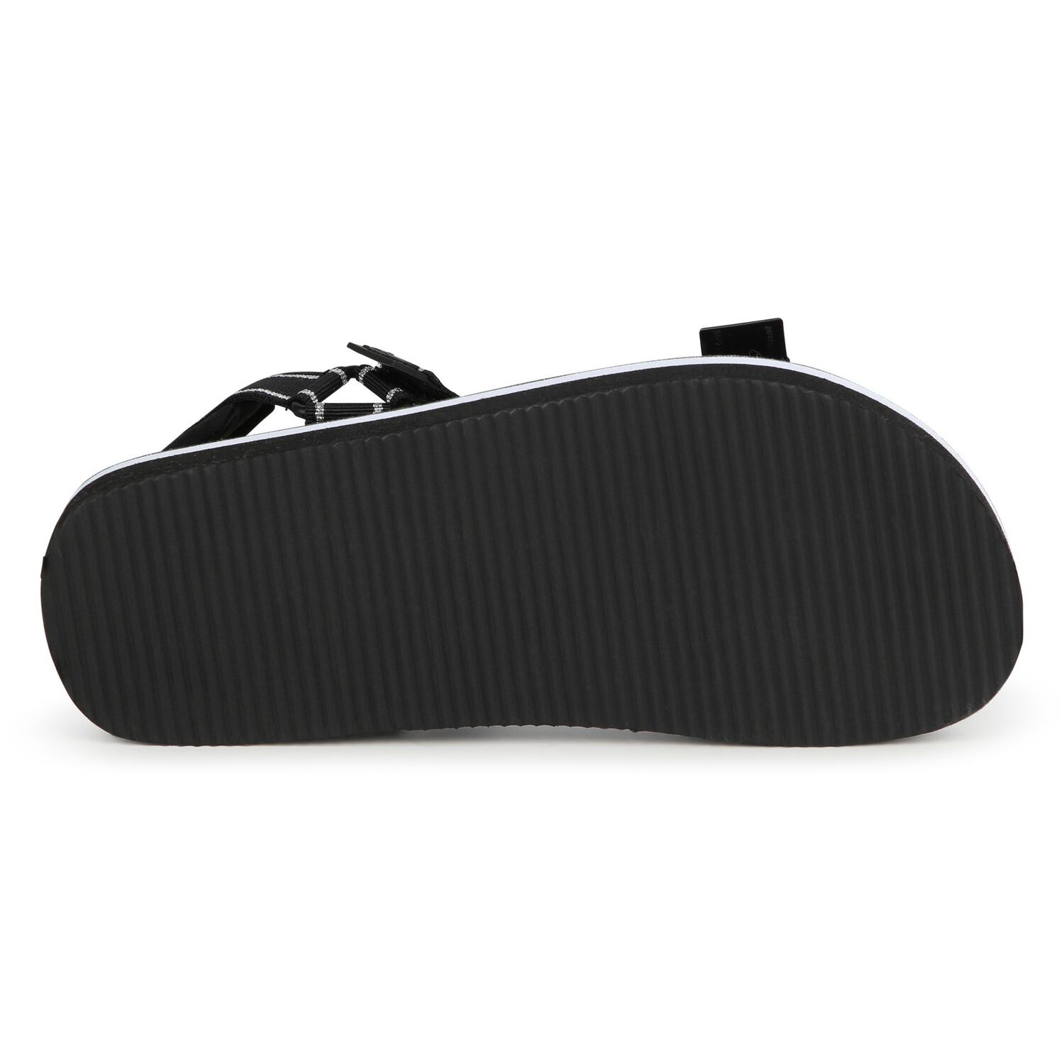 Girls Black & White Logo Sandals, 1, hi-res image number null
