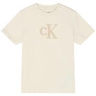 طقم شورت بالشعار باللون العاجى (3 قطع), 1, hi-res