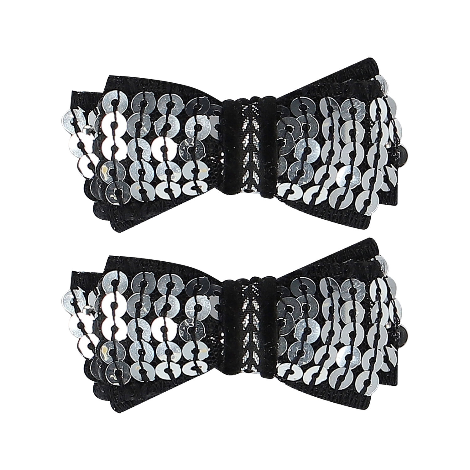 Girls Black Logo Bow Leather Shoes, 1, hi-res