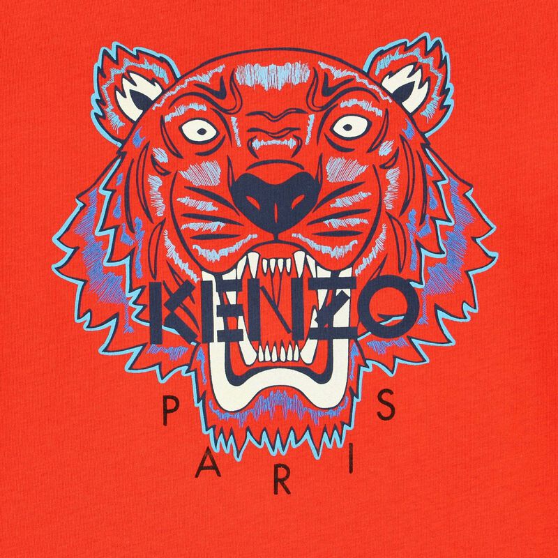 Kenzo Kids Red Tiger Logo T Shirt Juniorcouture Usa