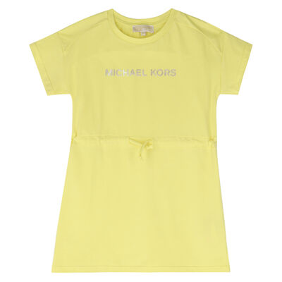 Girls Yellow Logo Dress