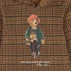 Boys Beige Polo Bear Hooded Top, 1, hi-res
