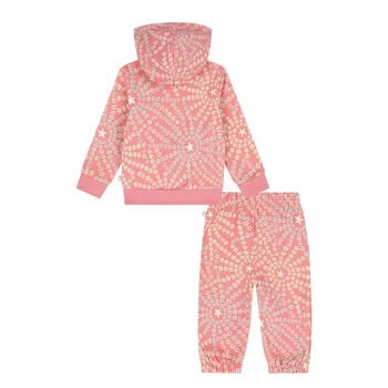 Younger Girls Pink Star Tracksuit