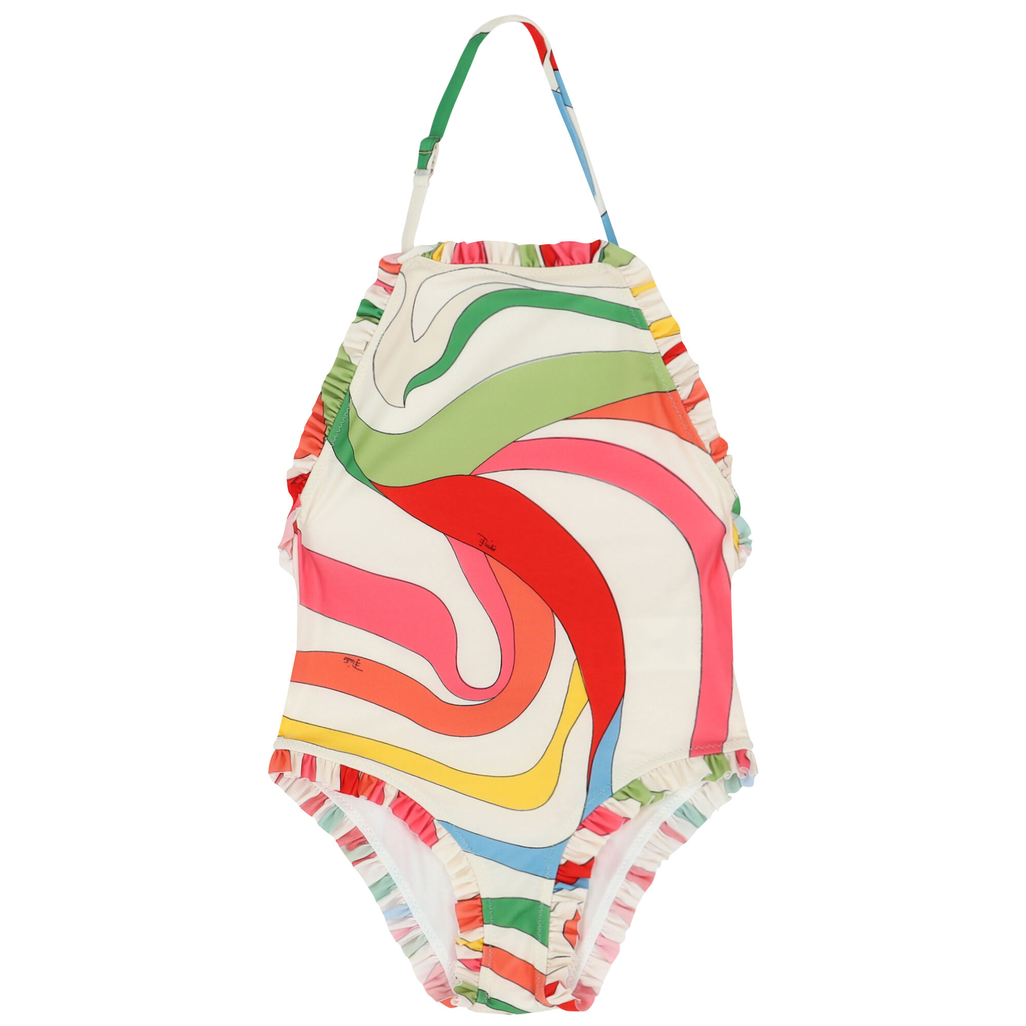 Emilio Pucci Girls Ivory Marmo Swimsuit | Junior Couture USA