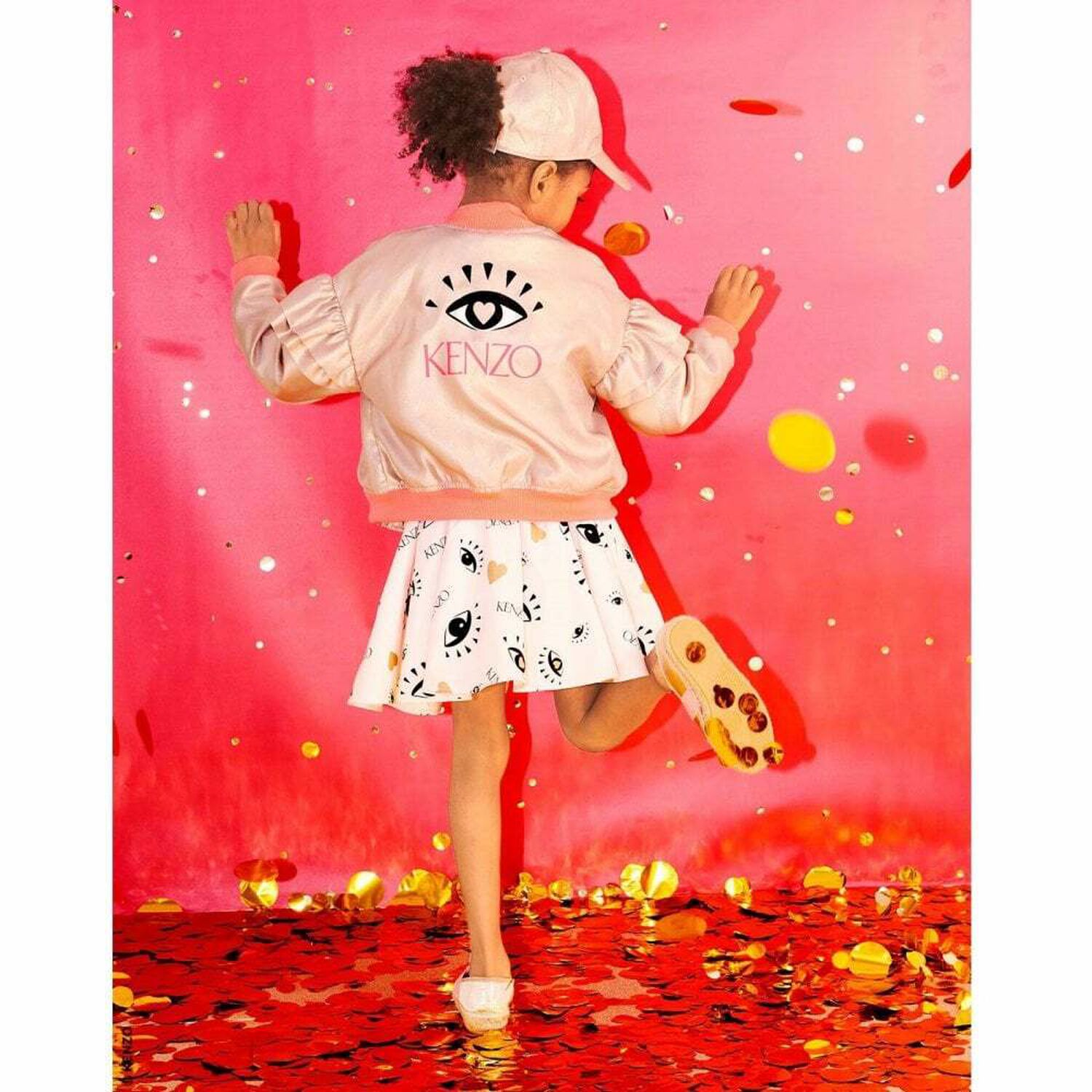 Girls Gold Metallic Logo Jacket, 1, hi-res image number null
