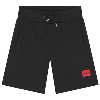Boys Black Logo Shorts