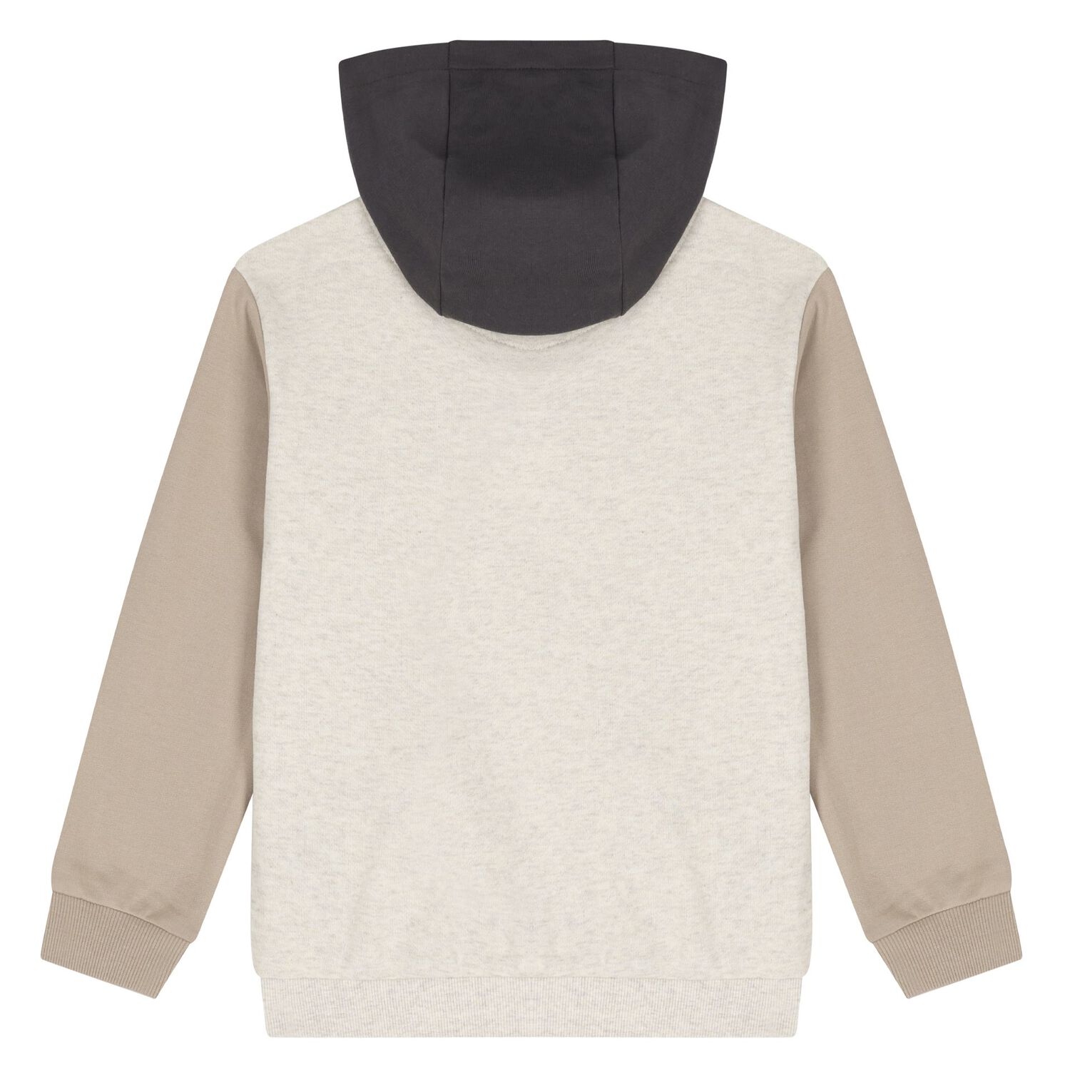 Boys Beige Hooded Tracksuit Set, 1, hi-res