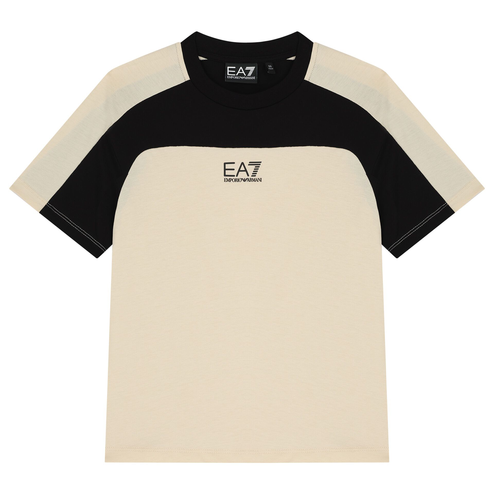新品】EA7/アルマーニジュニア 切り替え「半袖Tシャツ」8A・8歳 【公式 