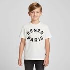 تيشيرت بالشعار باللون العاجي, 1, hi-res