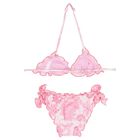 Girls Pink & White Jungle Bikini, 1, hi-res
