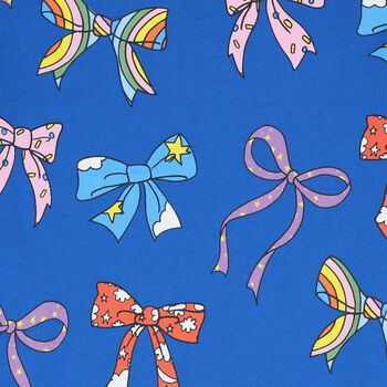 Girls Blue Bow Dress
