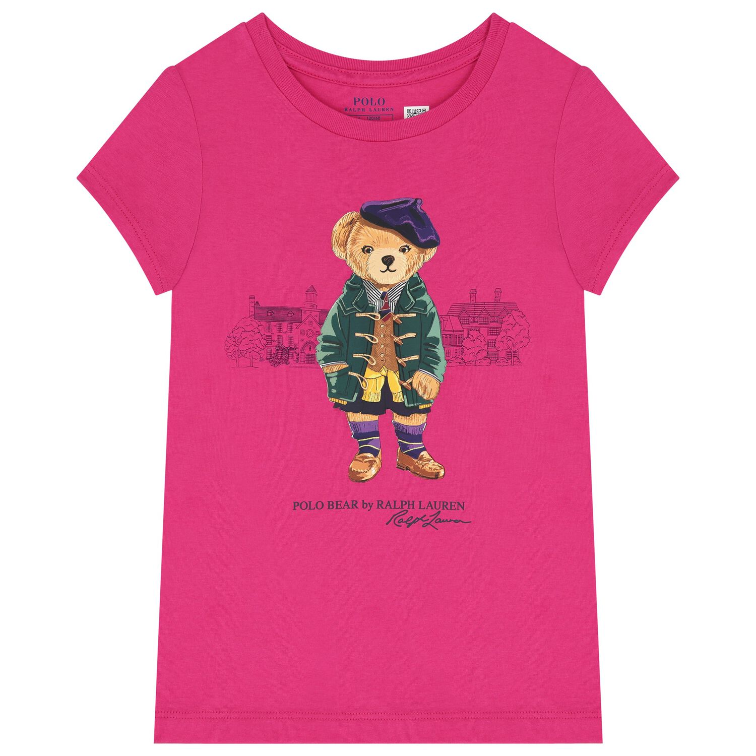 Girls Pink Polo Bear T-Shirt, 1, hi-res image number null