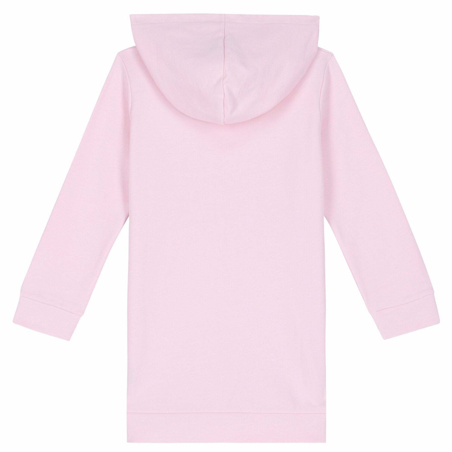 Girls Pink Hooded Logo Dress, 1, hi-res image number null