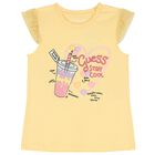Girls Yellow 'Stay Cool' T-Shirt, 1, hi-res