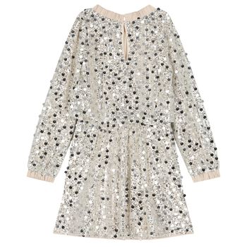 Girls Silver Embellished Dress