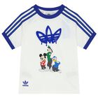 White & Blue Disney Logo Shorts Set, 1, hi-res
