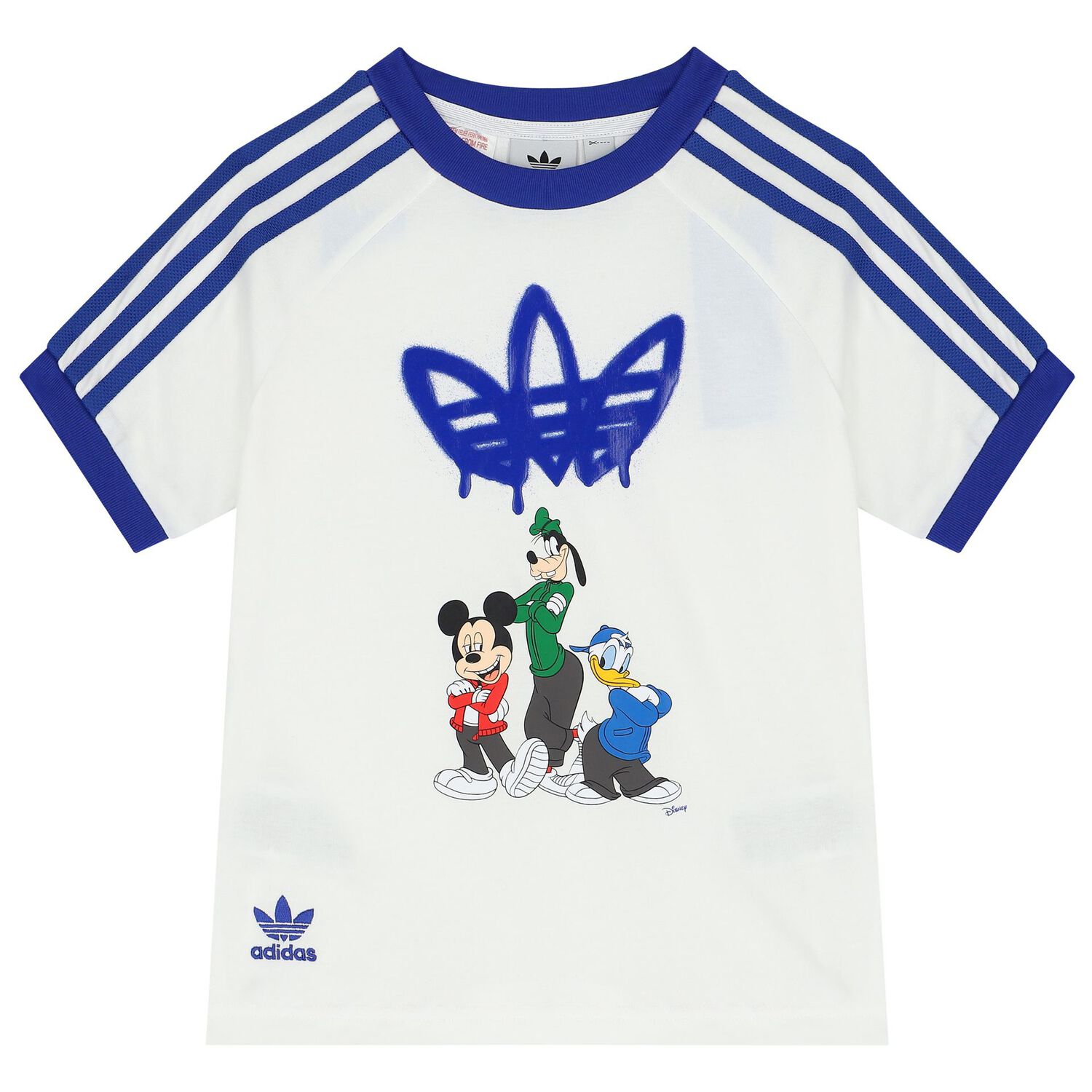 White & Blue Disney Logo Shorts Set, 1, hi-res image number null
