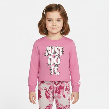 Girls Pink Logo Floral Leggings Set
