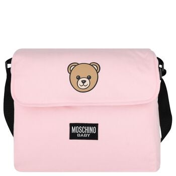 Girls Pink Teddy Bear Baby Changing Bag