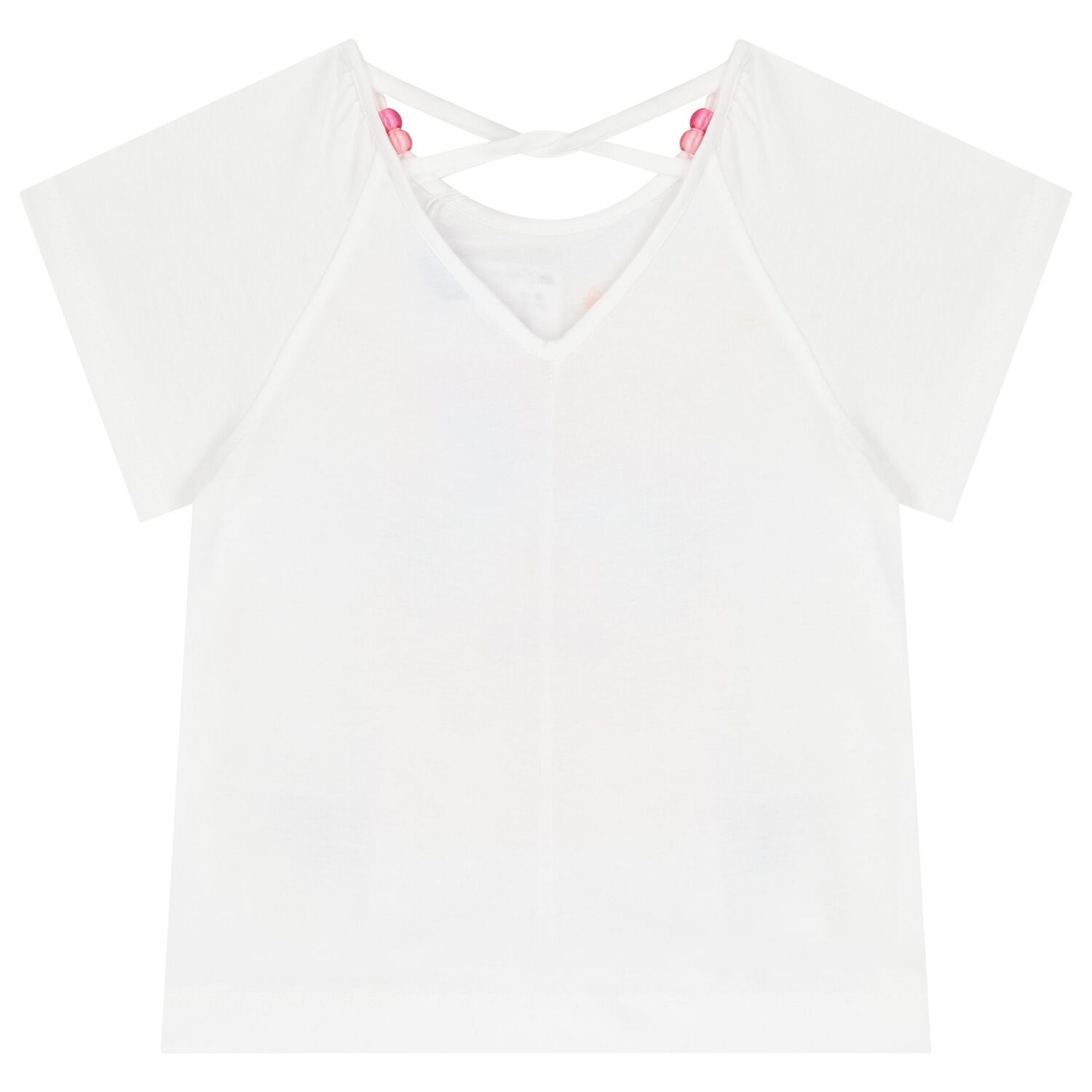 طقم شورت بنات باللون الابيض والوردى, 1, hi-res image number null