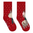 Baby Girls Red Reindeer Socks, 2, hi-res