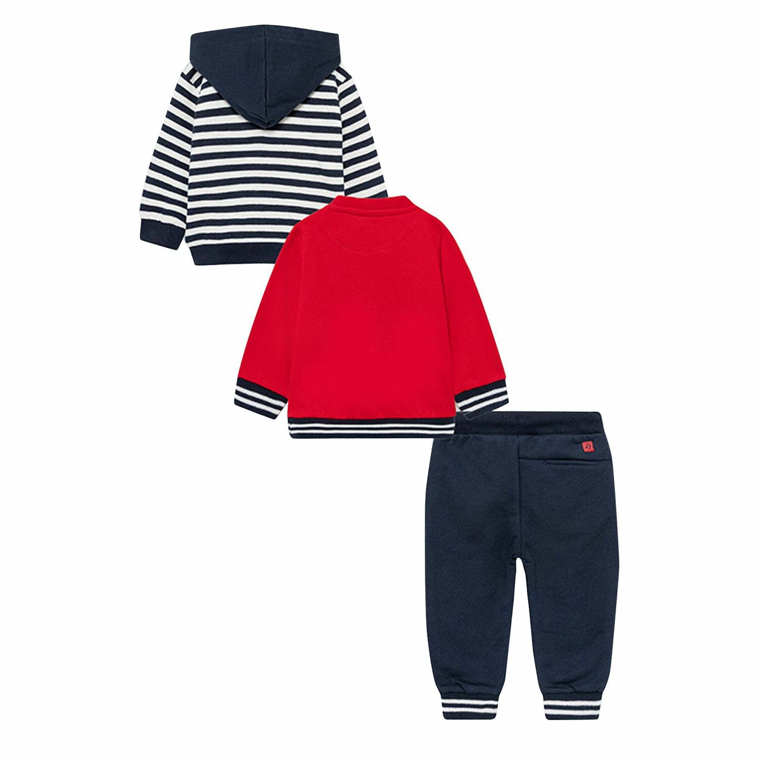 Younger Boys Navy Blue & Red 3 Piece Tracksuit, 2, hi-res image number null