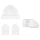 White Hat & Booties Baby Gift Set, 1, hi-res