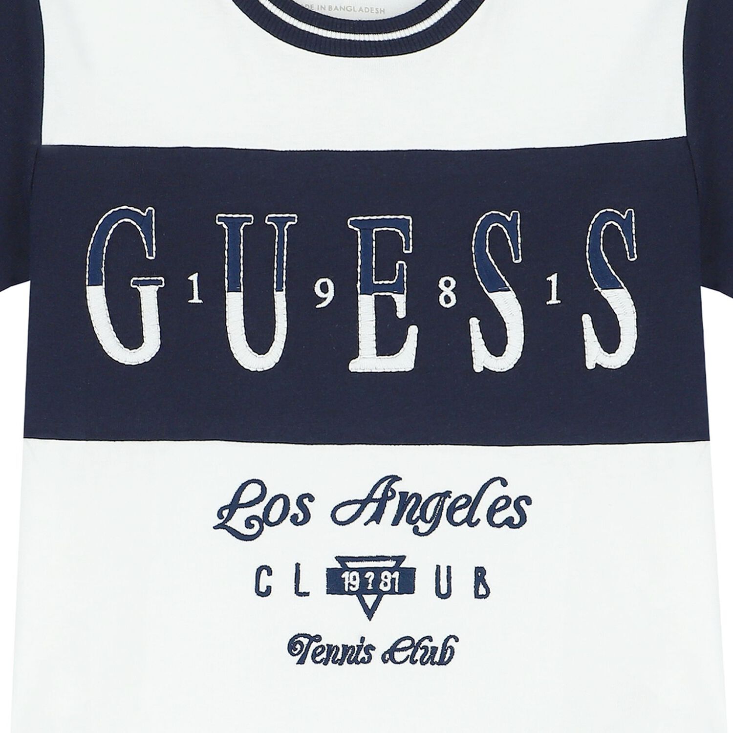 Boys White & Navy Blue Logo T-Shirt, 1, hi-res image number null
