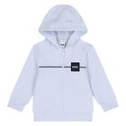 Baby Boys Blue & White Logo Tracksuit Set, 1, hi-res