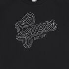 Girls Black Embellished Logo Sweatshirt, 2, hi-res