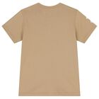 Boys Beige Logo T-Shirt, 1, hi-res