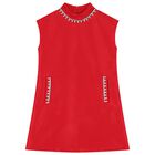 Girls Red Crystal Embellished Dress, 1, hi-res