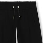 Girls Black Wide Leg Trousers, 1, hi-res