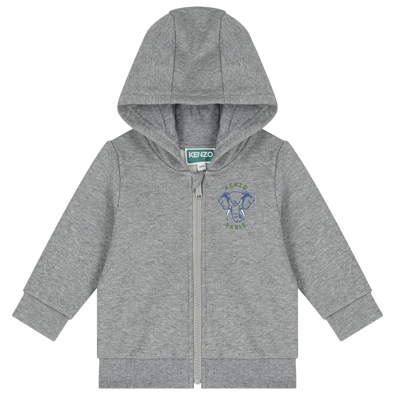 بدلة رياضية أولاد بالشعار باللون الرمادي, 1, hi-res